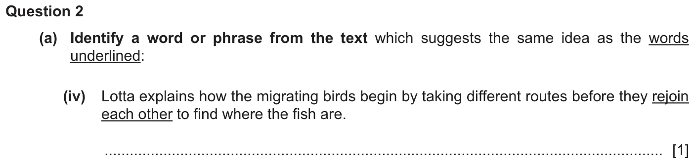 Question 2a(iv) - Cambridge IGCSE March 2025 TZ2 English Language Reading Paper 1