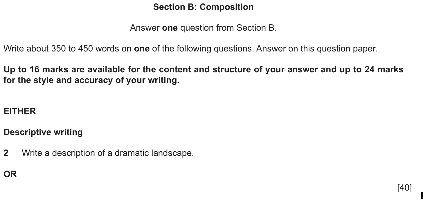 Writing task 2 - Cambridge IGCSE March 2025 TZ2 English Language Composition Paper 2