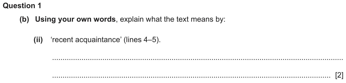 Question 1b (ii) - Cambridge IGCSE November 2025 TZ2 English Language Reading Paper 1