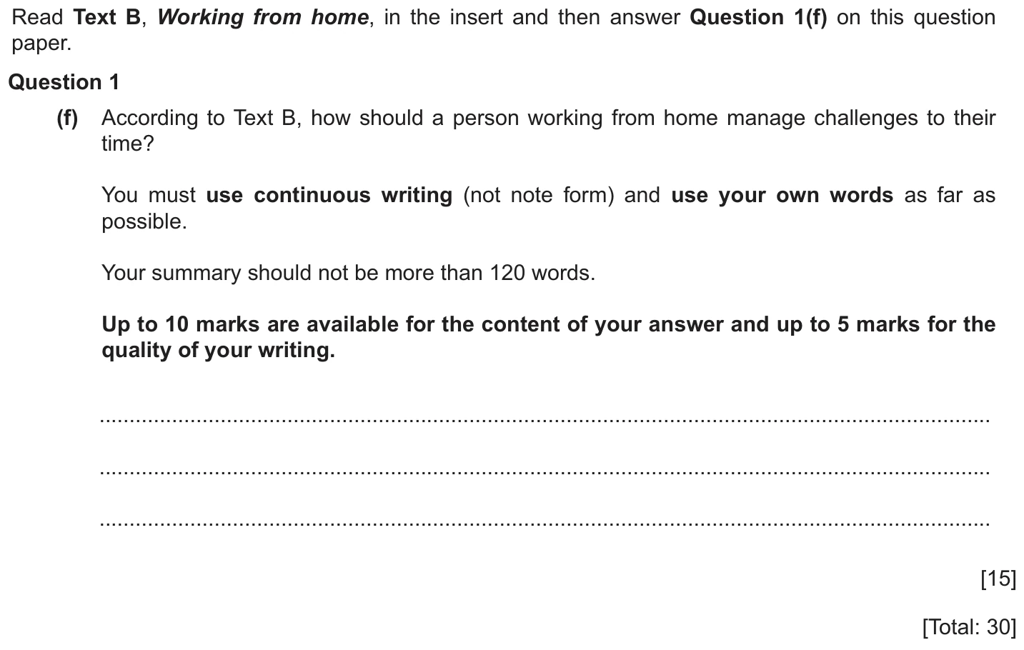 Question 1f - Cambridge IGCSE November 2025 TZ2 English Language Reading Paper 1