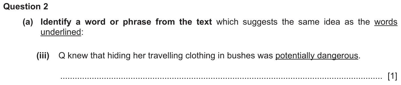 Question 2a (iii) - Cambridge IGCSE November 2025 TZ2 English Language Reading Paper 1
