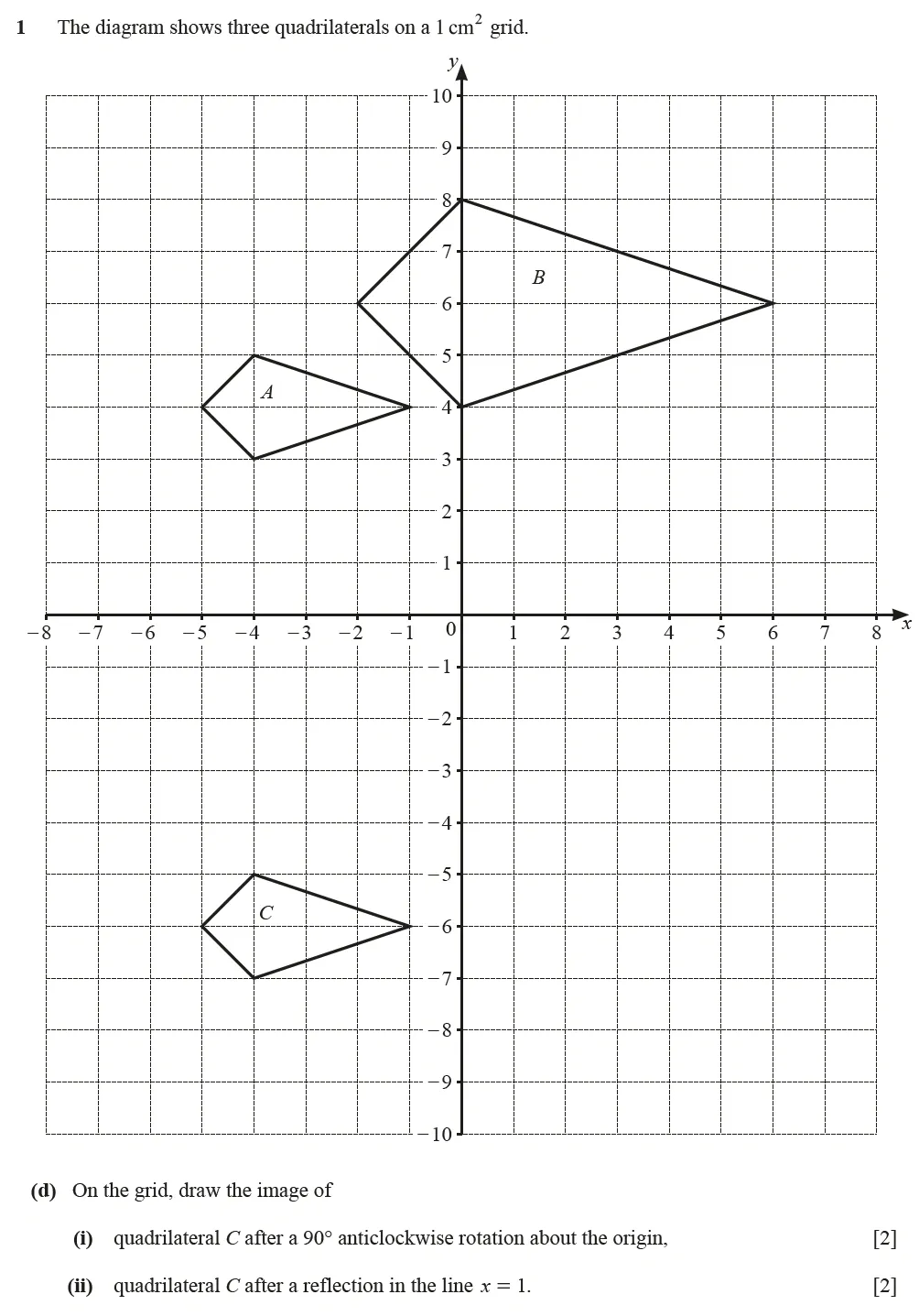 Question 01(d) - Cambridge IGCSE Maths Past Papers - Core Calculator June 2022 - Paper 33