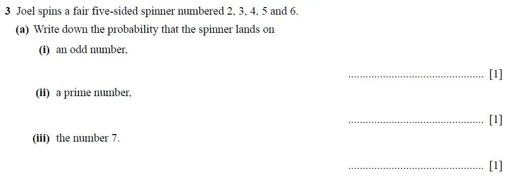 Question 15 - Cambridge IGCSE Maths Past Papers - Core Calculator 2020 - Specimen Paper 3