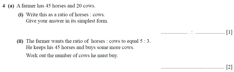 Question 04(a)(i,ii) - Cambridge IGCSE Maths Past Papers - Core Calculator 2020 - Specimen Paper 3