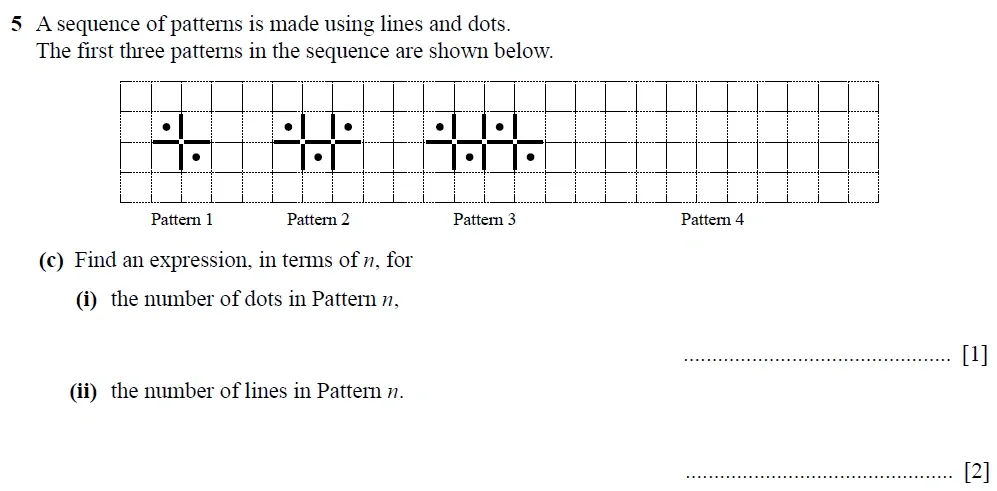 Question 05(c) - Cambridge IGCSE Maths Past Papers - Core Calculator 2020 - Specimen Paper 3