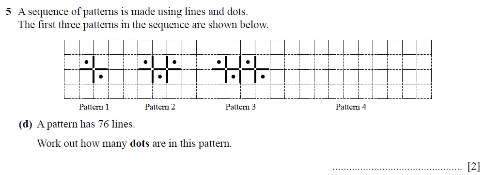Question 05(d) - Cambridge IGCSE Maths Past Papers - Core Calculator 2020 - Specimen Paper 3