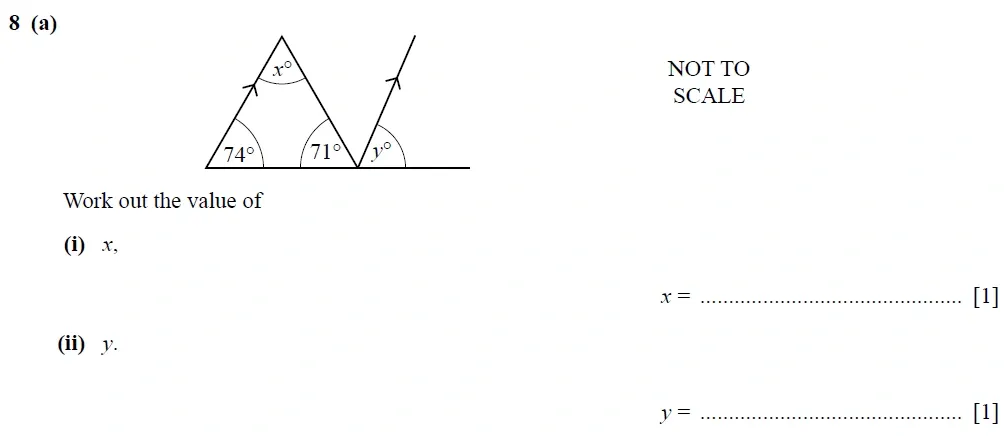 Question 08(a)(i,ii) - Cambridge IGCSE Maths Past Papers - Core Calculator 2020 - Specimen Paper 3