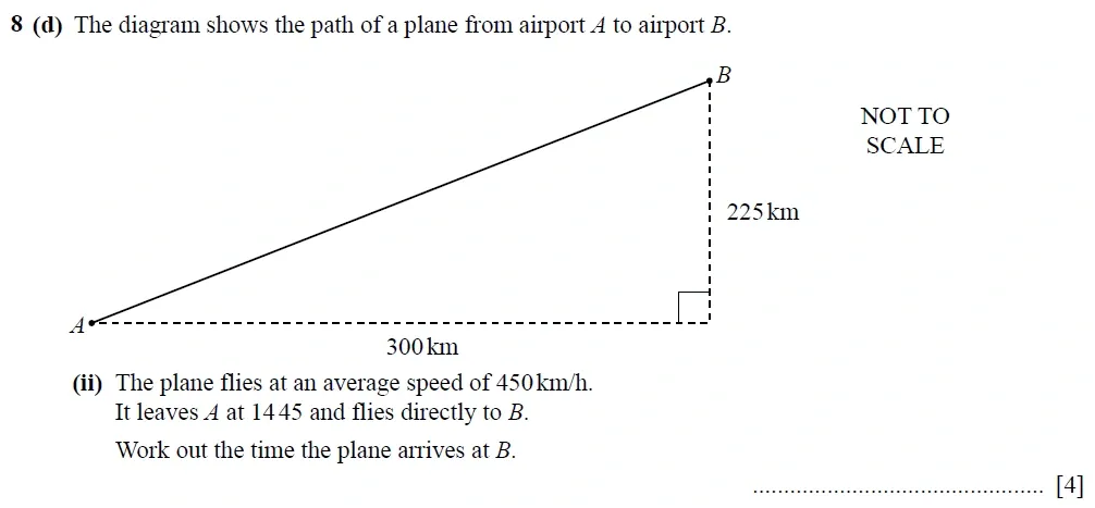 Question 08(d)(ii) - Cambridge IGCSE Maths Past Papers - Core Calculator 2020 - Specimen Paper 3