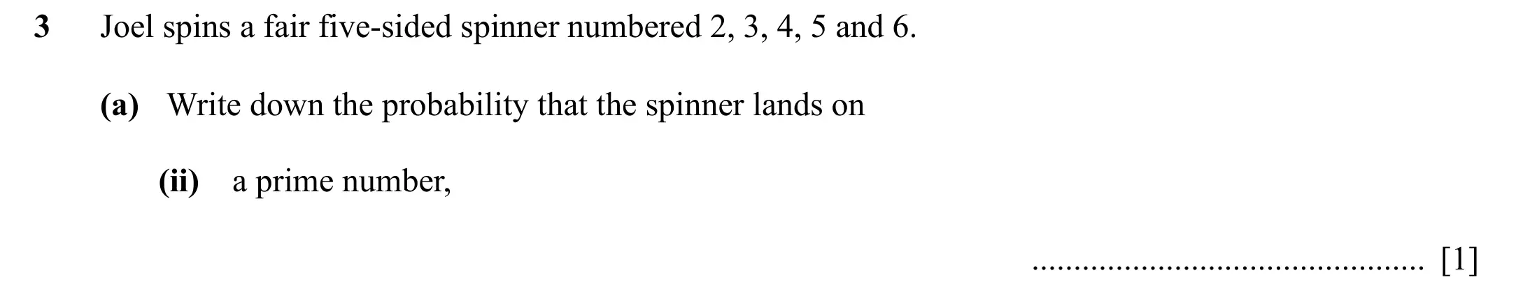 Question 3(a)(ii) - Cambridge IGCSE Maths Past Papers - Core Calculator 2020 - Specimen Paper 3