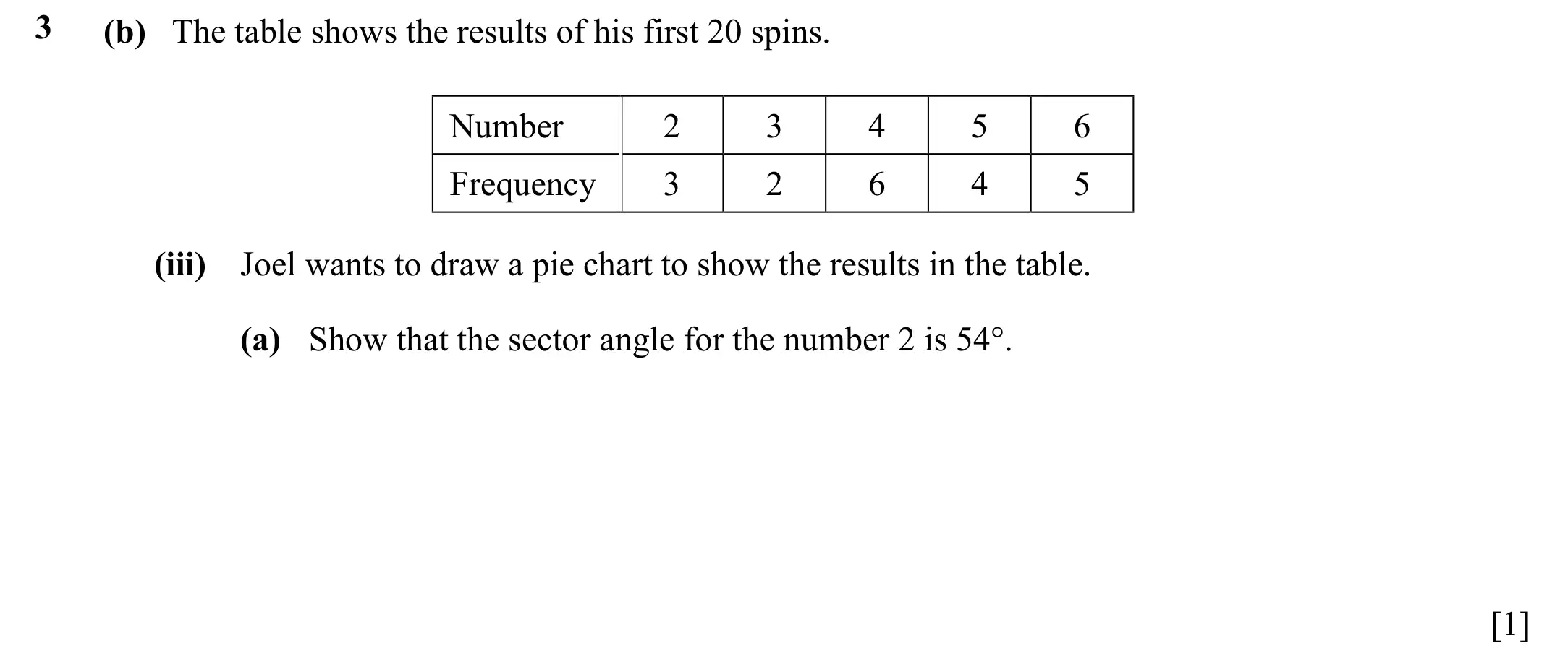 Question 3(b)(iii)(a) - Cambridge IGCSE Maths Past Papers - Core Calculator 2020 - Specimen Paper 3
