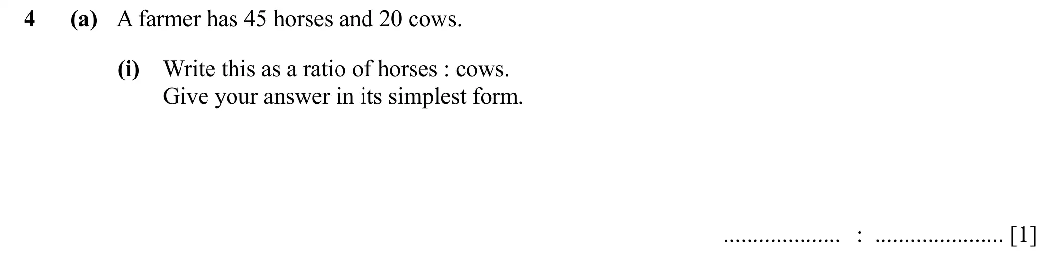Question 4(a)(i) - Cambridge IGCSE Maths Past Papers - Core Calculator 2020 - Specimen Paper 3
