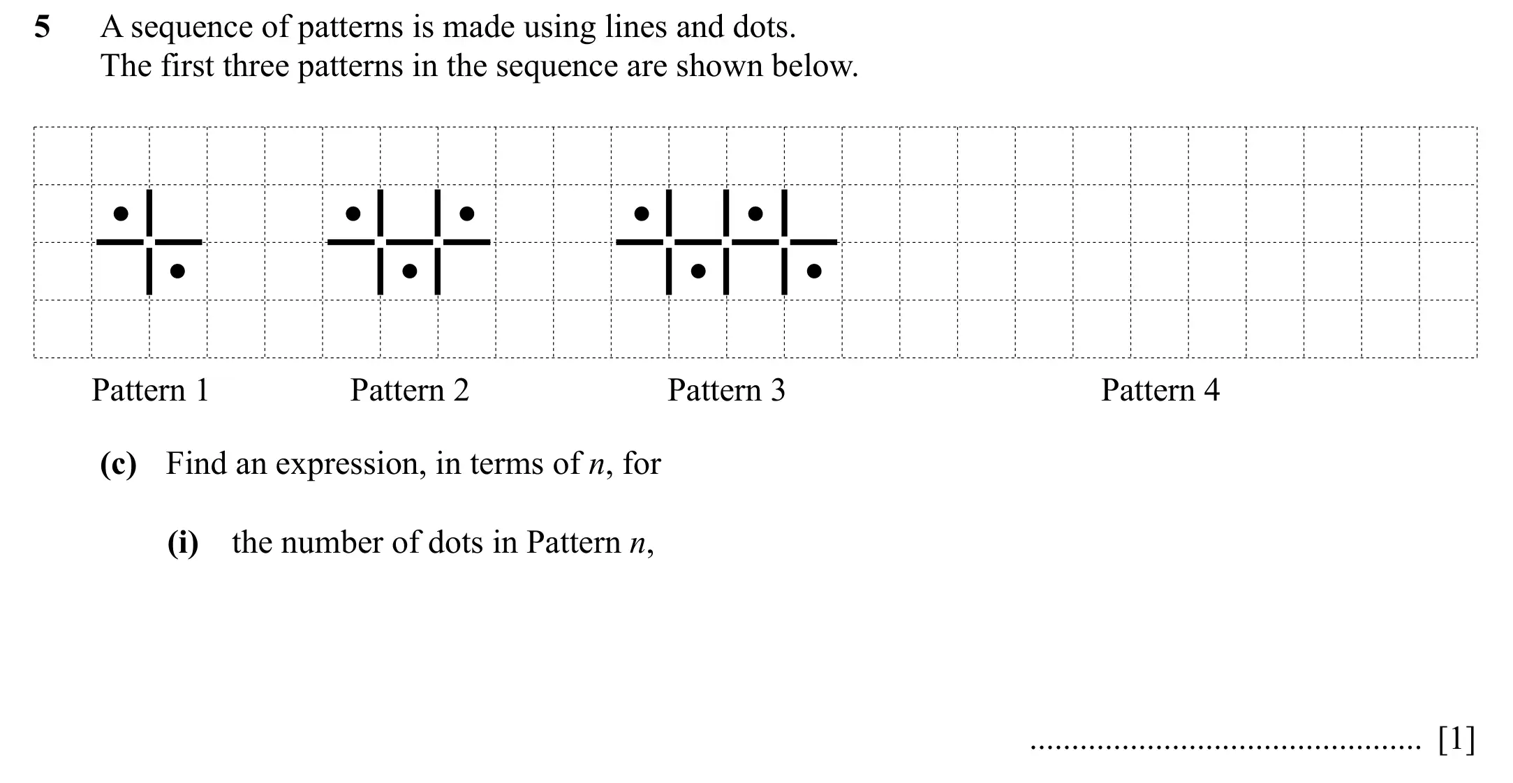 Question 5(c)(i) - Cambridge IGCSE Maths Past Papers - Core Calculator 2020 - Specimen Paper 3