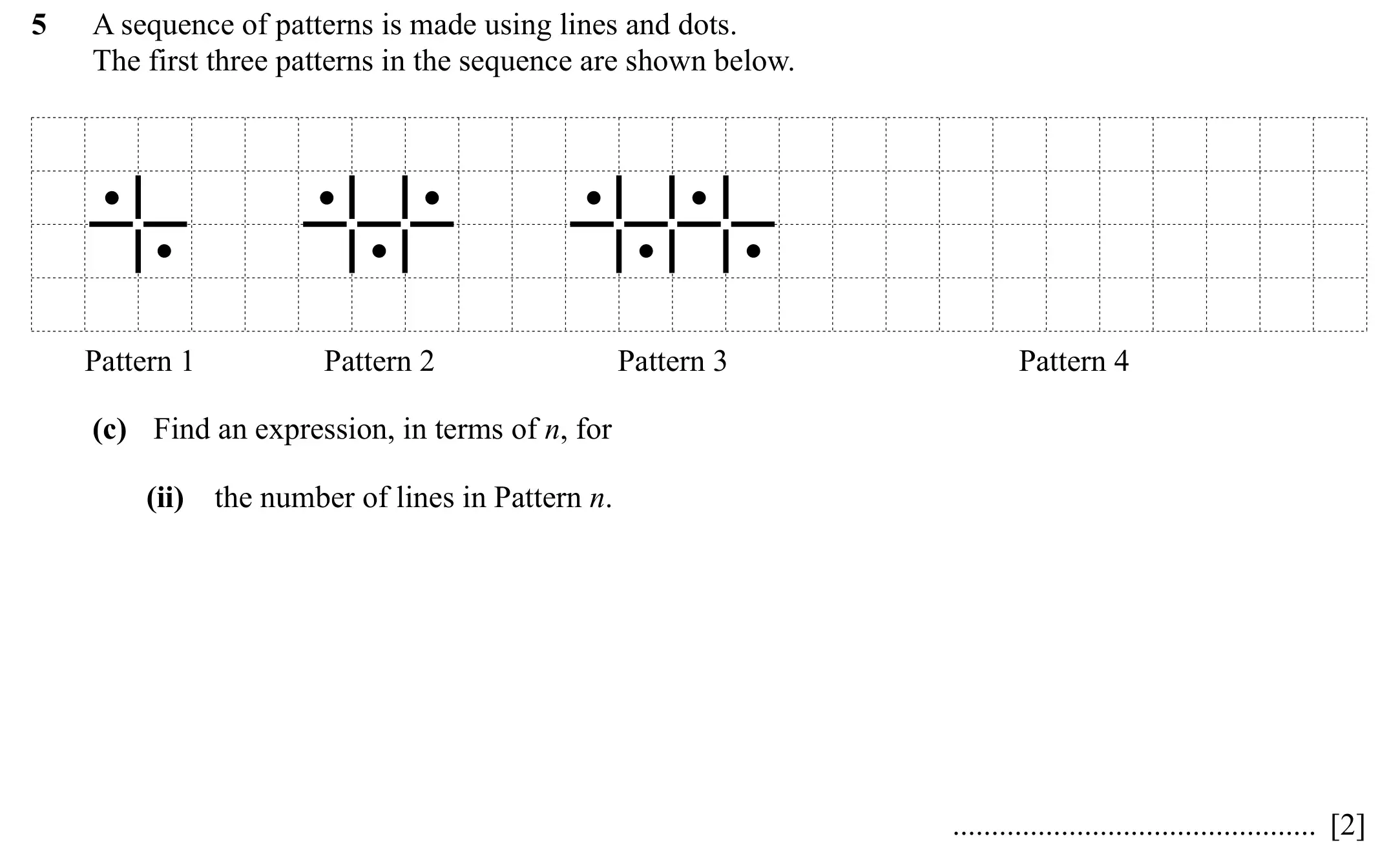 Question 5(c)(ii) - Cambridge IGCSE Maths Past Papers - Core Calculator 2020 - Specimen Paper 3