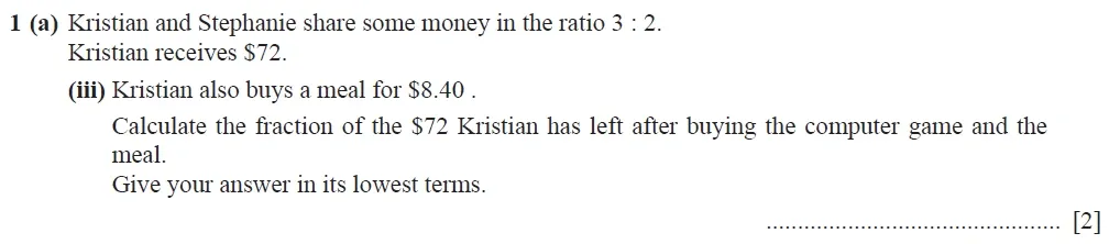 Question 01(a)(iii) - Cambridge IGCSE Maths Past Papers - Extended Calculator 2020 - Specimen Paper 4