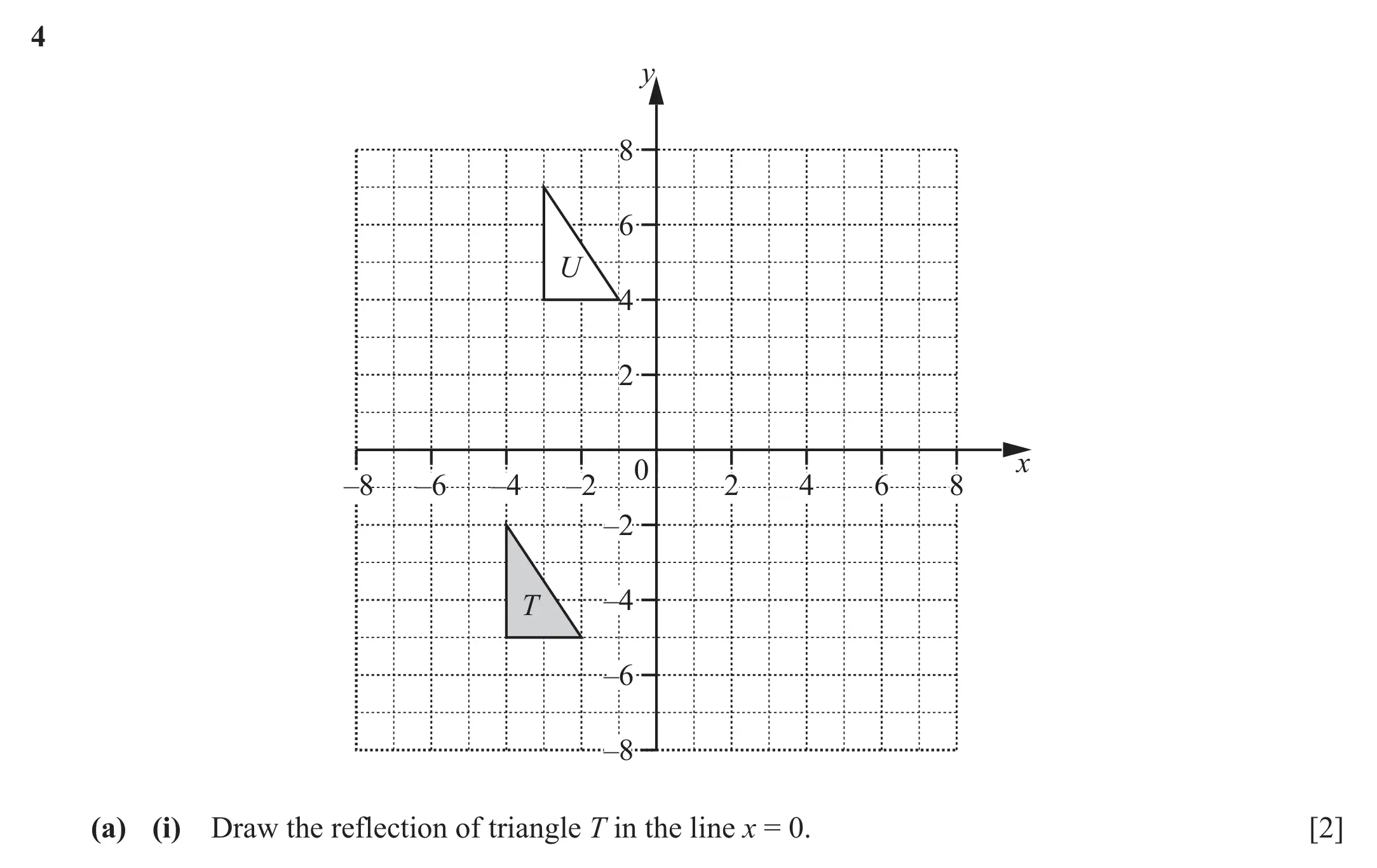 Question 4(a)(i) - Cambridge IGCSE Maths Past Papers - Extended Calculator 2020 - Specimen Paper 4