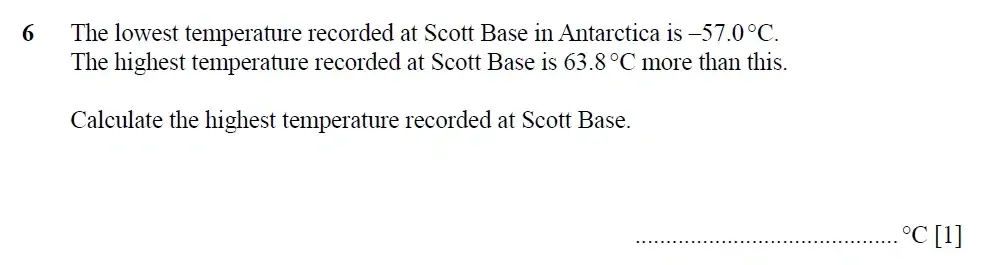 Question 06 - Cambridge IGCSE Maths Past Papers - Core Calculator 2025 - Specimen Paper 3