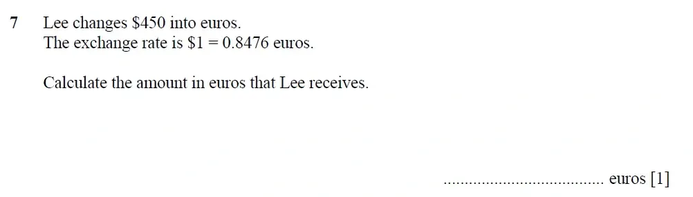 Question 07 - Cambridge IGCSE Maths Past Papers - Core Calculator 2025 - Specimen Paper 3