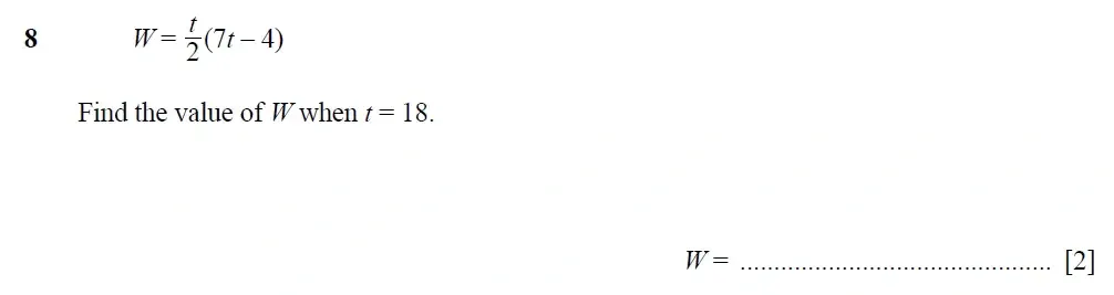 Question 08 - Cambridge IGCSE Maths Past Papers - Core Calculator 2025 - Specimen Paper 3