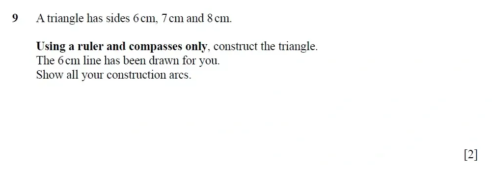 Question 09 - Cambridge IGCSE Maths Past Papers - Core Calculator 2025 - Specimen Paper 3