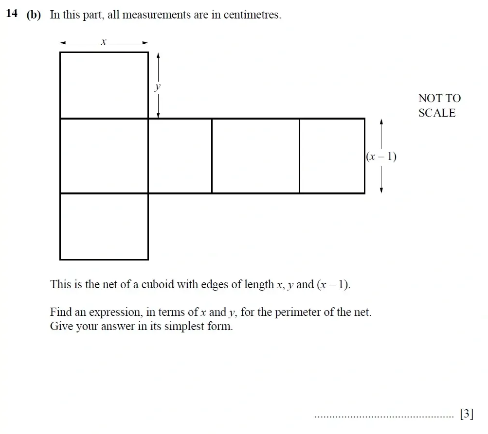 Question 14(b) - Cambridge IGCSE Maths Past Papers - Core Calculator 2025 - Specimen Paper 3