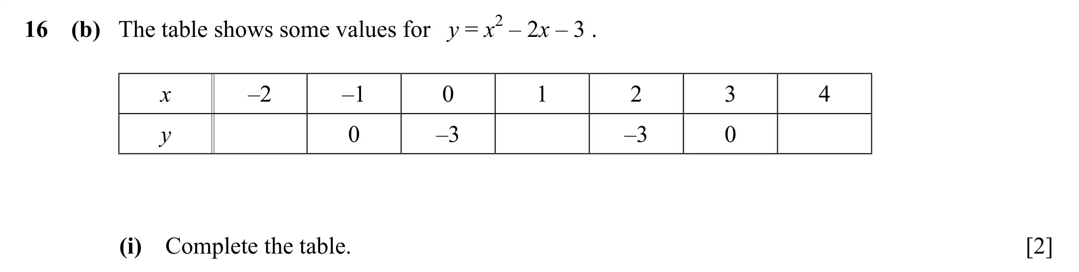 Question 16(b)(i) - Cambridge IGCSE Maths Past Papers - Core Non-calculator 2025 - Specimen Paper 1