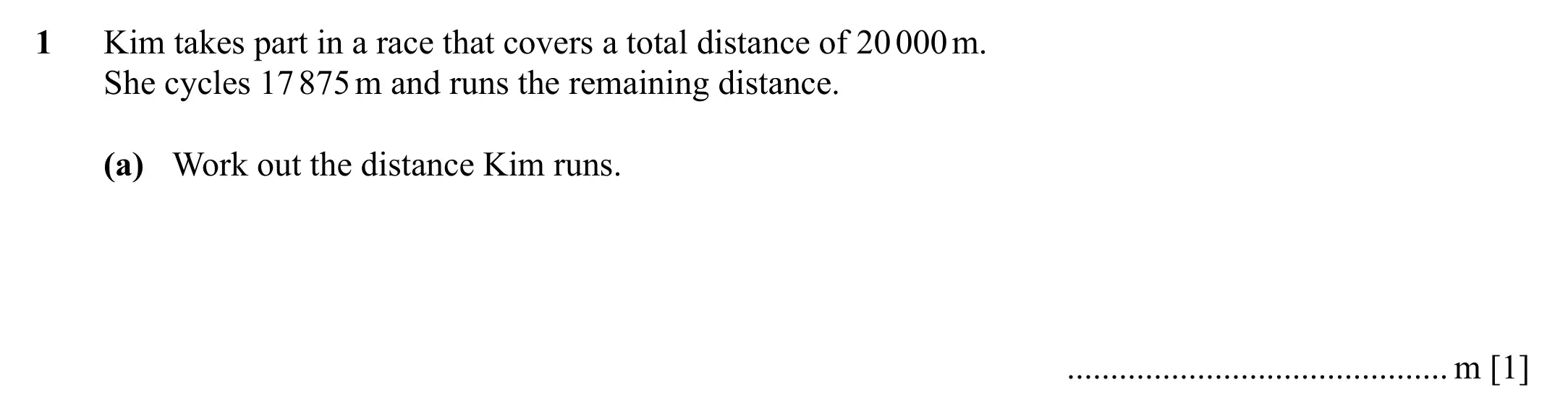 Question 1(a) - Cambridge IGCSE Maths Past Papers - Core Non-calculator 2025 - Specimen Paper 1