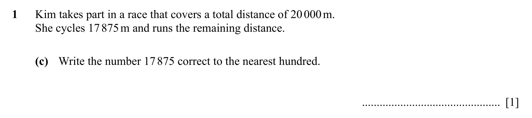 Question 1(c) - Cambridge IGCSE Maths Past Papers - Core Non-calculator 2025 - Specimen Paper 1