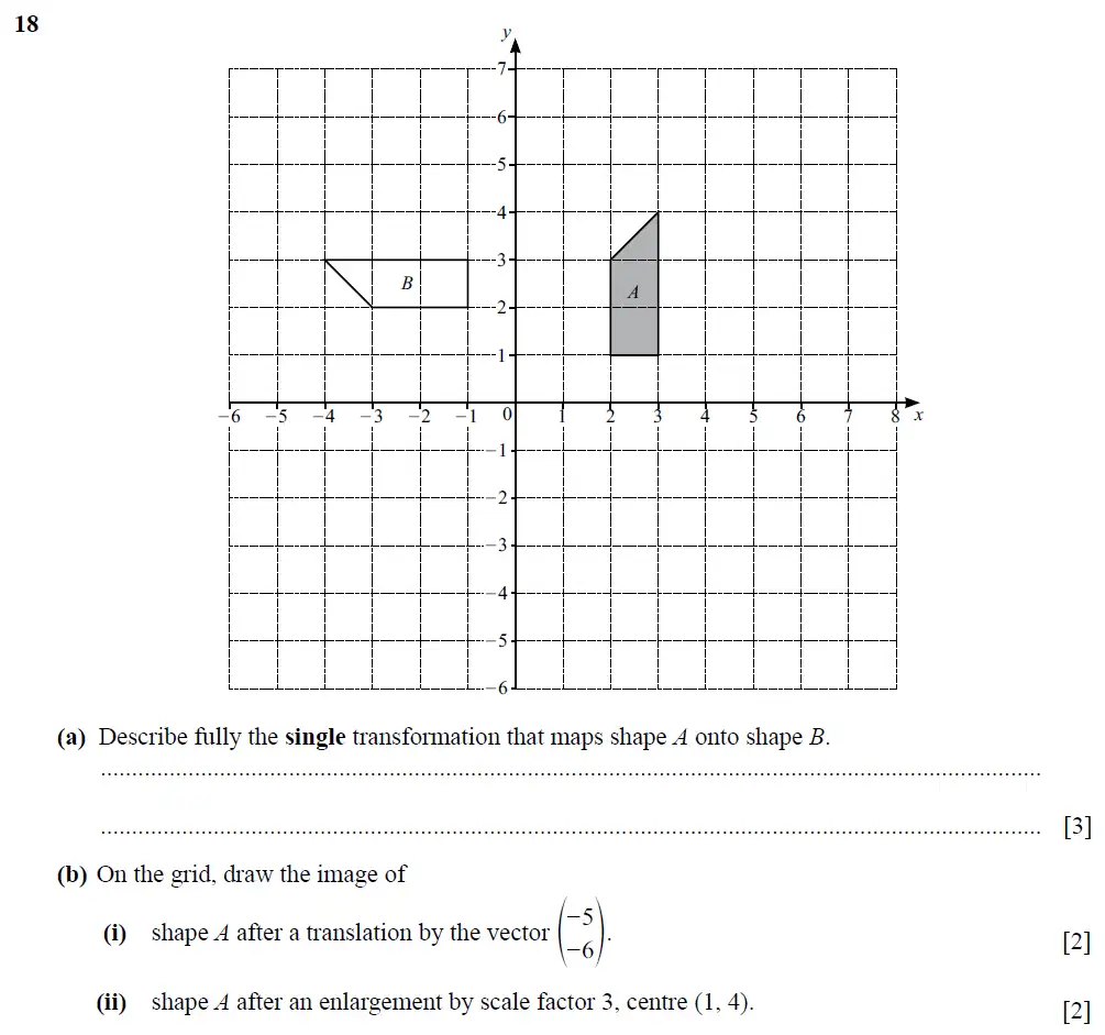 Question 21 - Cambridge IGCSE Maths Past Papers - Core Non-calculator 2025 - Specimen Paper 1