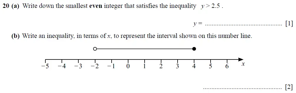 Question 23 - Cambridge IGCSE Maths Past Papers - Core Non-calculator 2025 - Specimen Paper 1