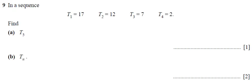 Question 10 - Cambridge IGCSE Maths Past Papers - Extended Non-calculator 2025 - Specimen Paper 2