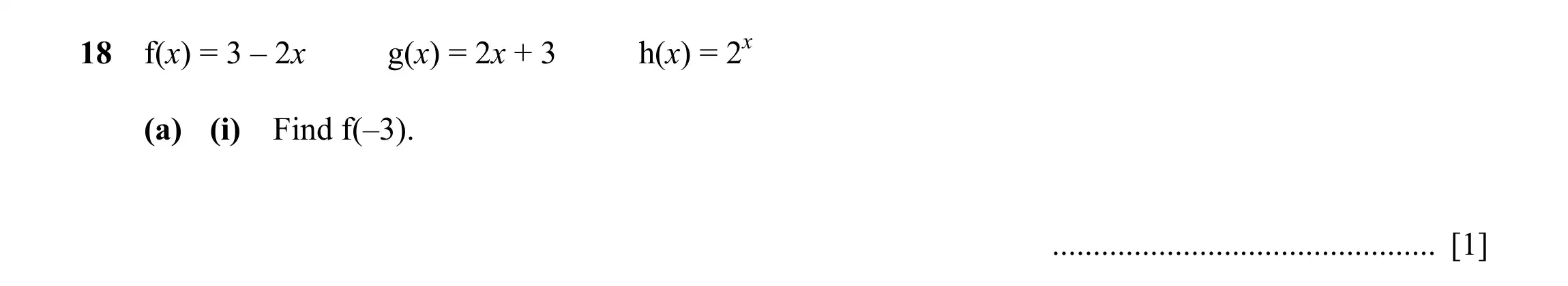 Question 18(a.i) - Cambridge IGCSE Maths Past Papers - Extended Non-calculator 2025 - Specimen Paper 2