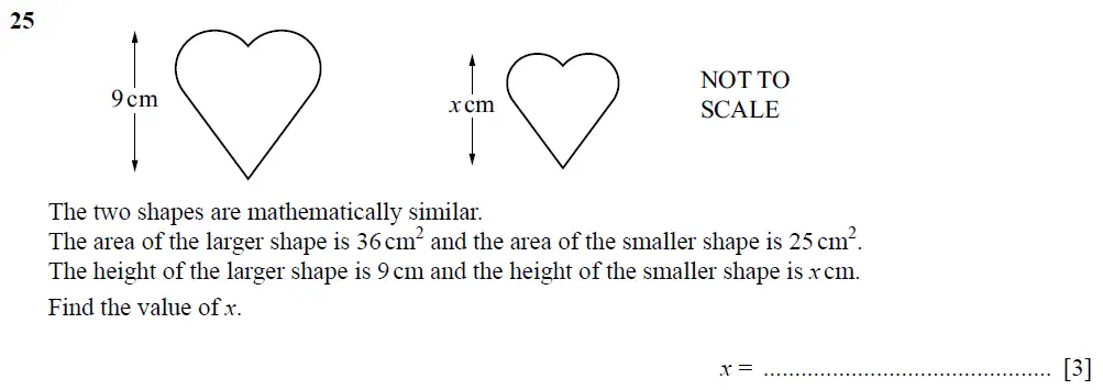 Question 37 - Cambridge IGCSE Maths Past Papers - Extended Non-calculator 2025 - Specimen Paper 2