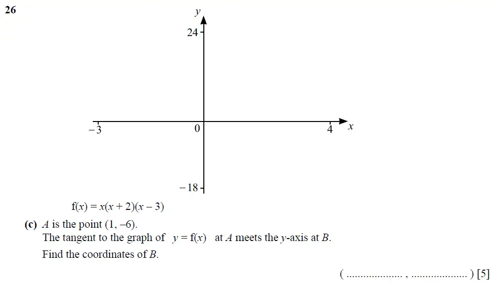 Question 40 - Cambridge IGCSE Maths Past Papers - Extended Non-calculator 2025 - Specimen Paper 2