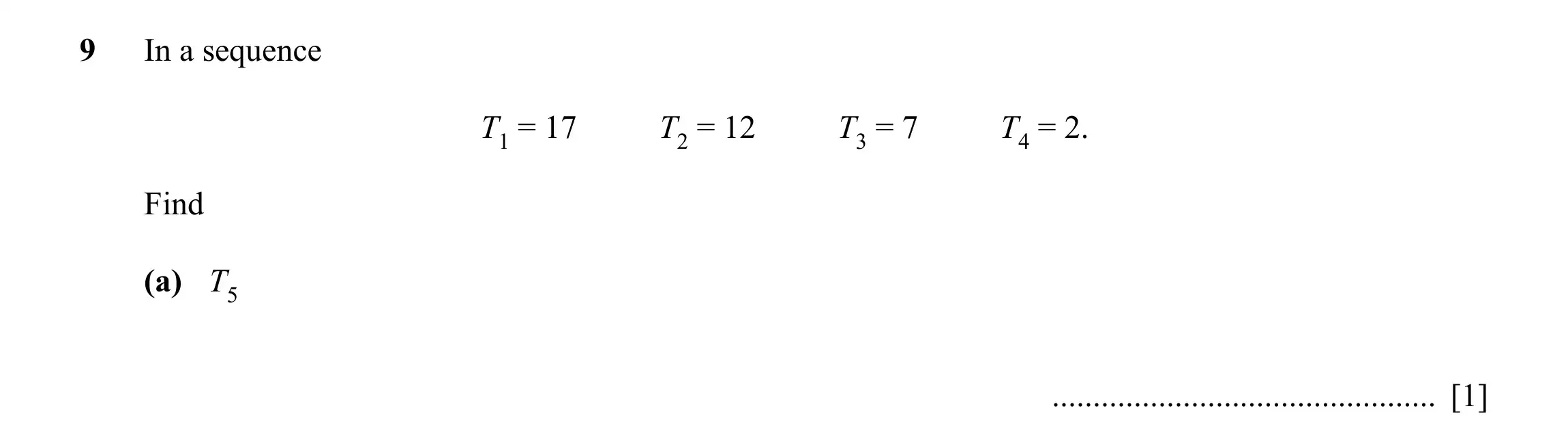Question 9(a) - Cambridge IGCSE Maths Past Papers - Extended Non-calculator 2025 - Specimen Paper 2
