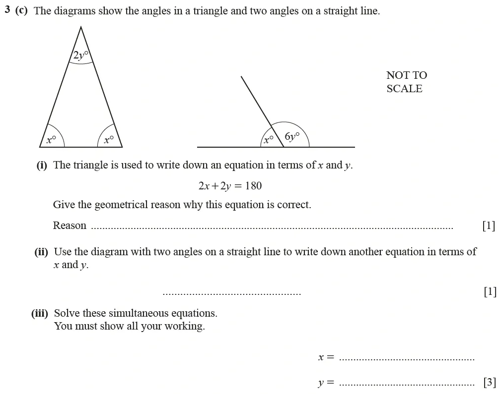 Question 03(c) - Cambridge IGCSE Maths Past Papers - Core Calculator June 2022 - Paper 32