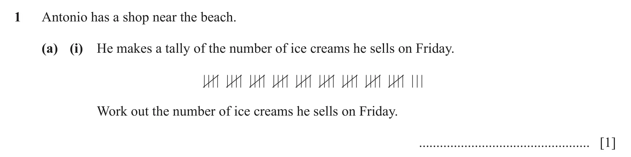 Question 1(a)(i) - Cambridge IGCSE Maths Past Papers - Core Calculator June 2022 - Paper 32
