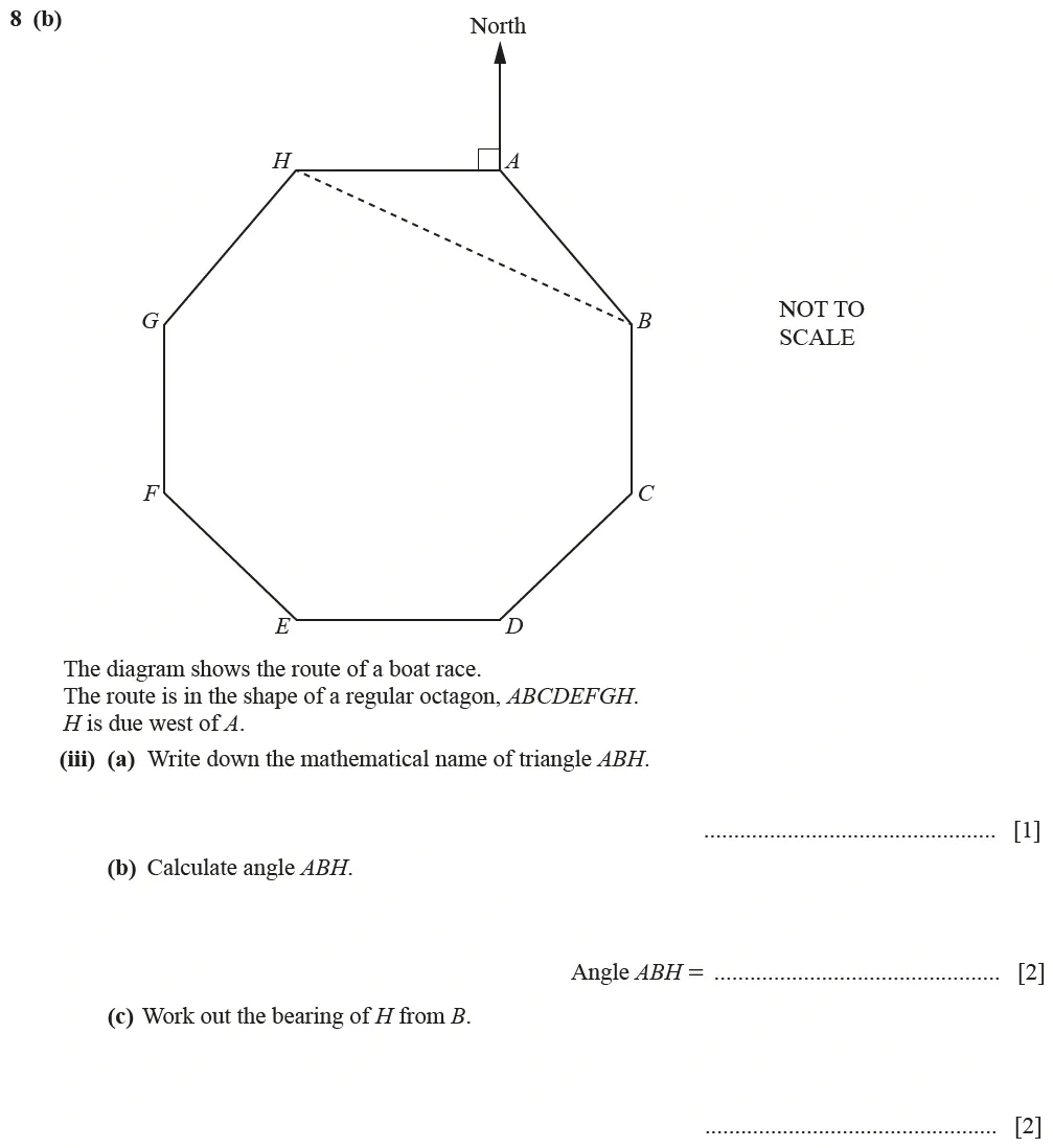 Question 08(b)(iii) - Cambridge IGCSE Maths Past Papers - Core Calculator June 2022 - Paper 32
