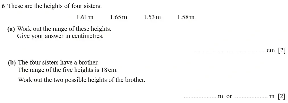 Question 06(a,b) - Cambridge IGCSE Maths Past Papers - Core Calculator March 2021 - Paper 1