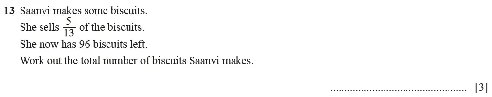 Question 13 - Cambridge IGCSE Maths Past Papers - Core Calculator March 2021 - Paper 1