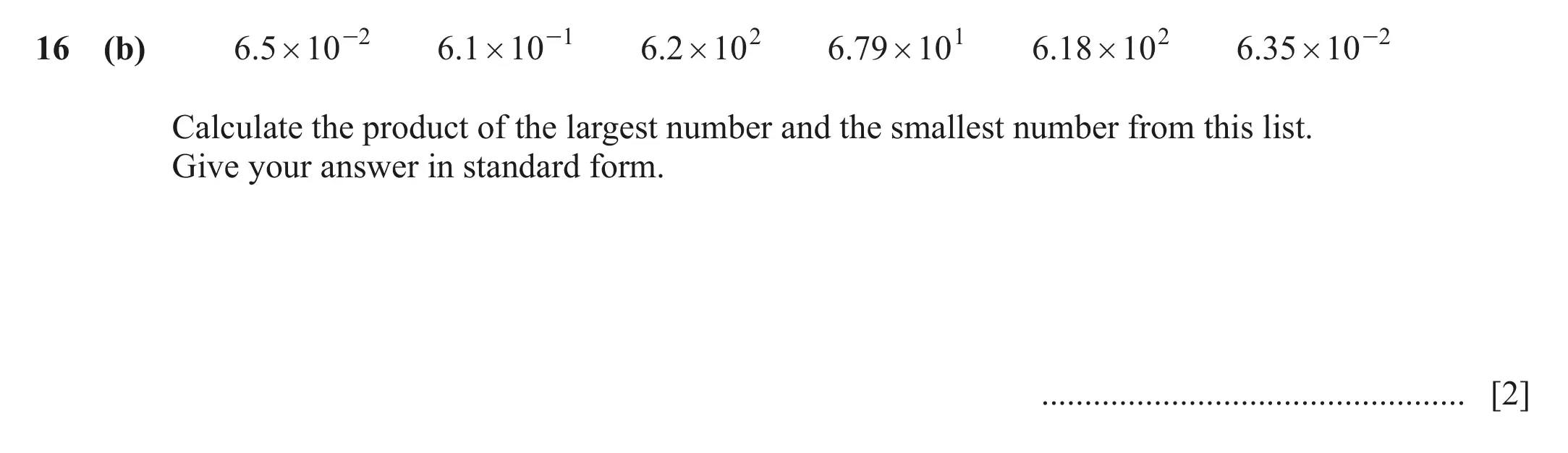 Question 16(b) - Cambridge IGCSE Maths Past Papers - Core Calculator March 2021 - Paper 1