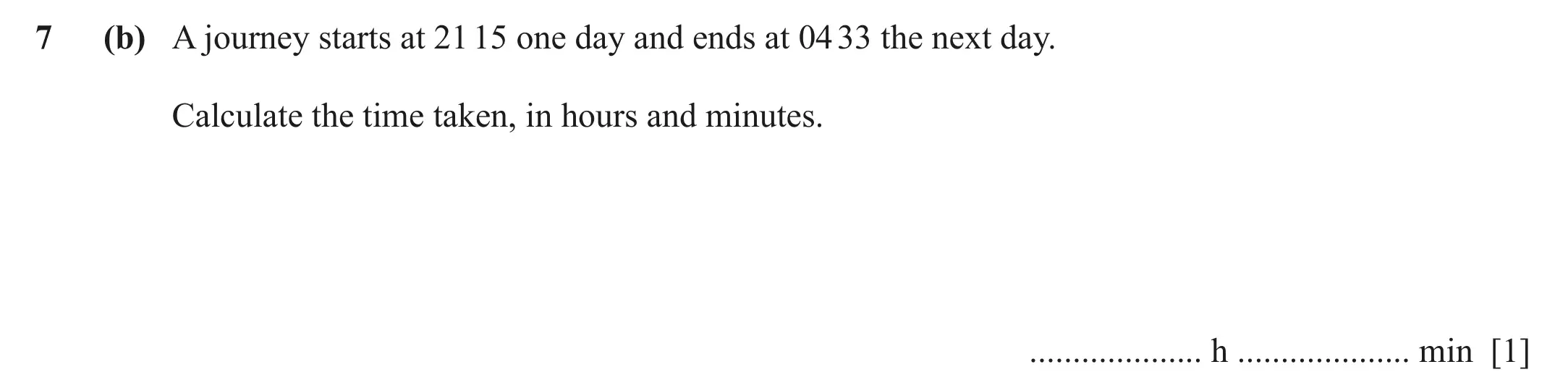 Question 7(b) - Cambridge IGCSE Maths Past Papers - Core Calculator March 2022 - Paper 1