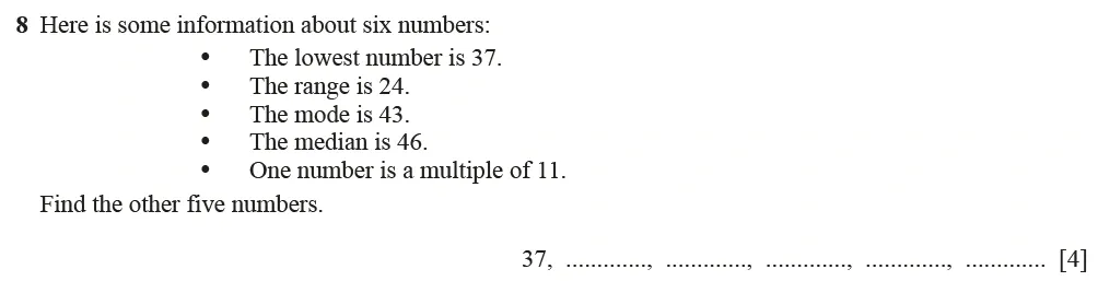 Question 08 - Cambridge IGCSE Maths Past Papers - Core Calculator June 2022 - Paper 11