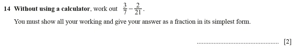 Question 14 - Cambridge IGCSE Maths Past Papers - Core Calculator June 2022 - Paper 11