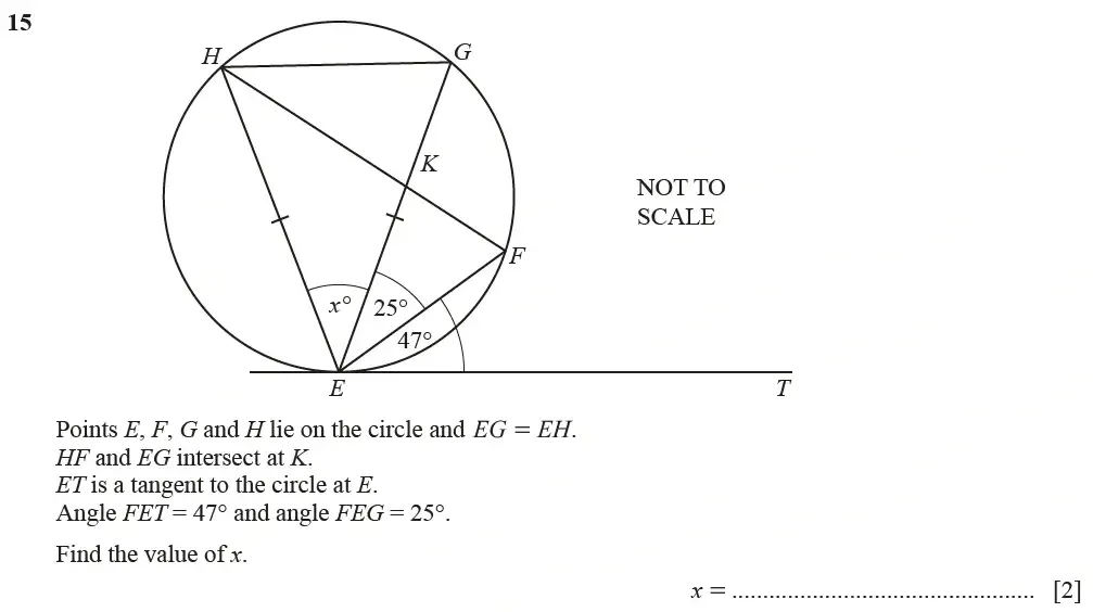 Question 15 - Cambridge IGCSE Maths Past Papers - Extended Calculator March 2021 - Paper 2