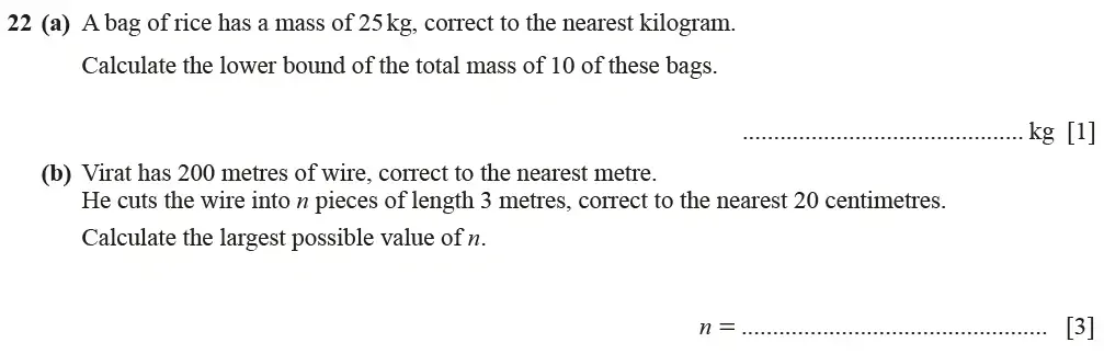 Question 22(a,b) - Cambridge IGCSE Maths Past Papers - Extended Calculator March 2021 - Paper 2