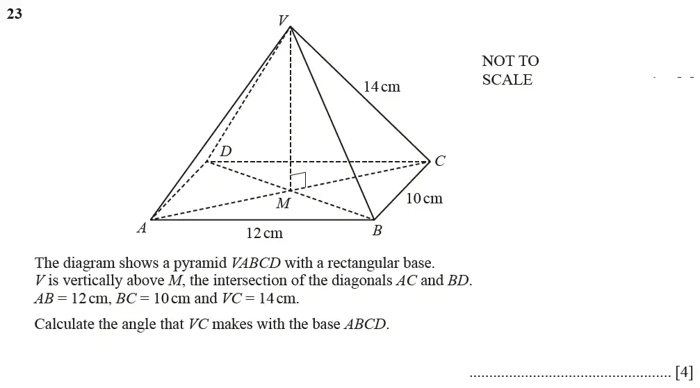 Question 23 - Cambridge IGCSE Maths Past Papers - Extended Calculator March 2021 - Paper 2