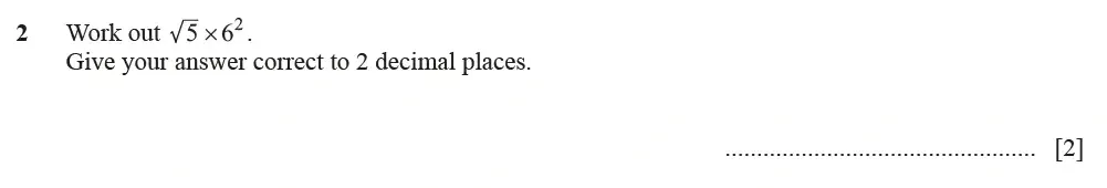 Question 02 - Cambridge IGCSE Maths Past Papers - Extended Calculator March 2022 - Paper 2