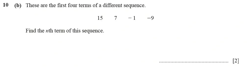 Question 10(b) - Cambridge IGCSE Maths Past Papers - Extended Calculator March 2022 - Paper 2