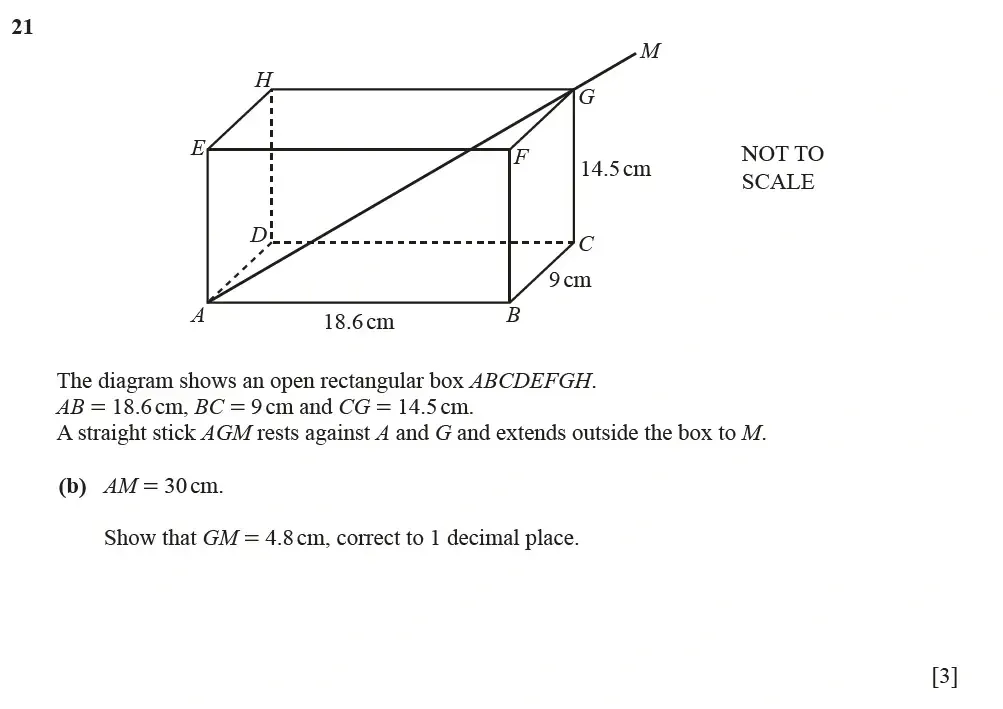 Question 21(b) - Cambridge IGCSE Maths Past Papers - Extended Calculator March 2022 - Paper 2