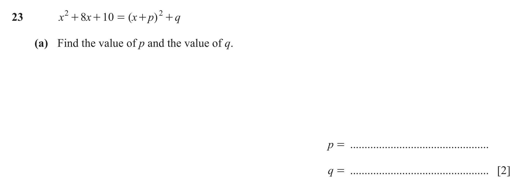 Question 23(a) - Cambridge IGCSE Maths Past Papers - Extended Calculator June 2022 - Paper 21